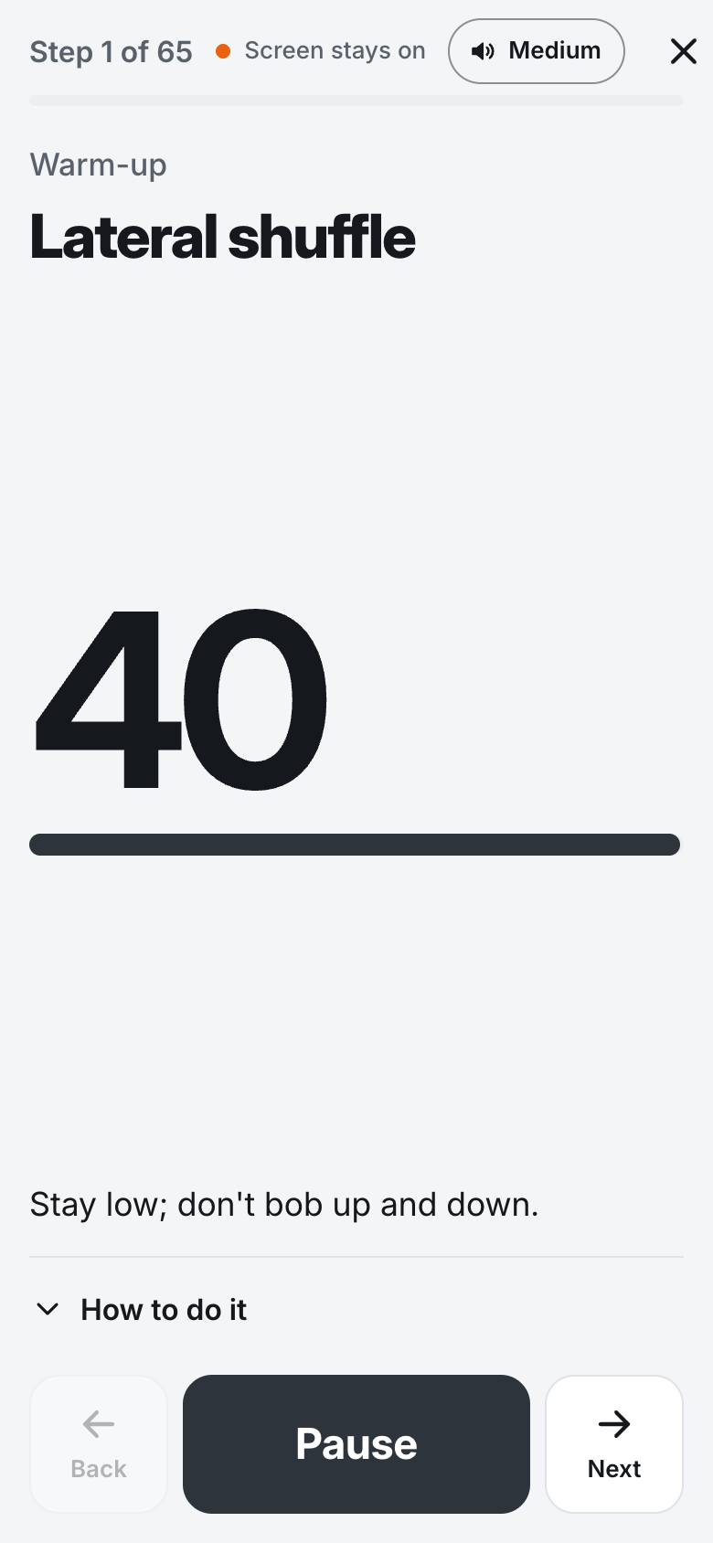 The follow-along with its timer